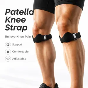 FallFreshness Adjustable Silicone Patella Knee Strap – Knee Pain Relief Brace for Women & Men, Perfect for Running, Basketball, Volleyball, Squats, Tendonitis & Jumper’s Knee