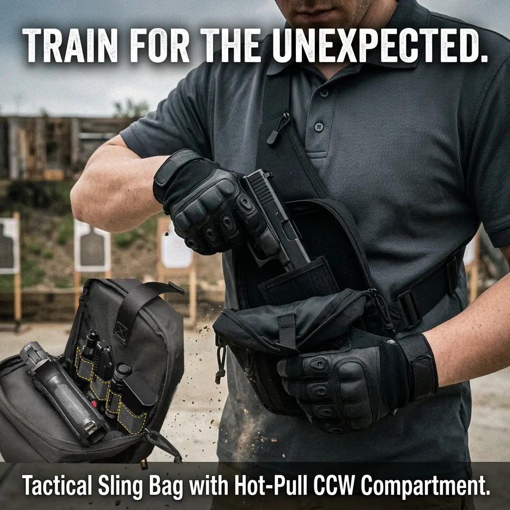 Outdoor Tactical Sling Backpack, CrossbodyMilitary Sport Bag Shoulder Pack withVersatile Storage Function,  Design forEveryday Carry