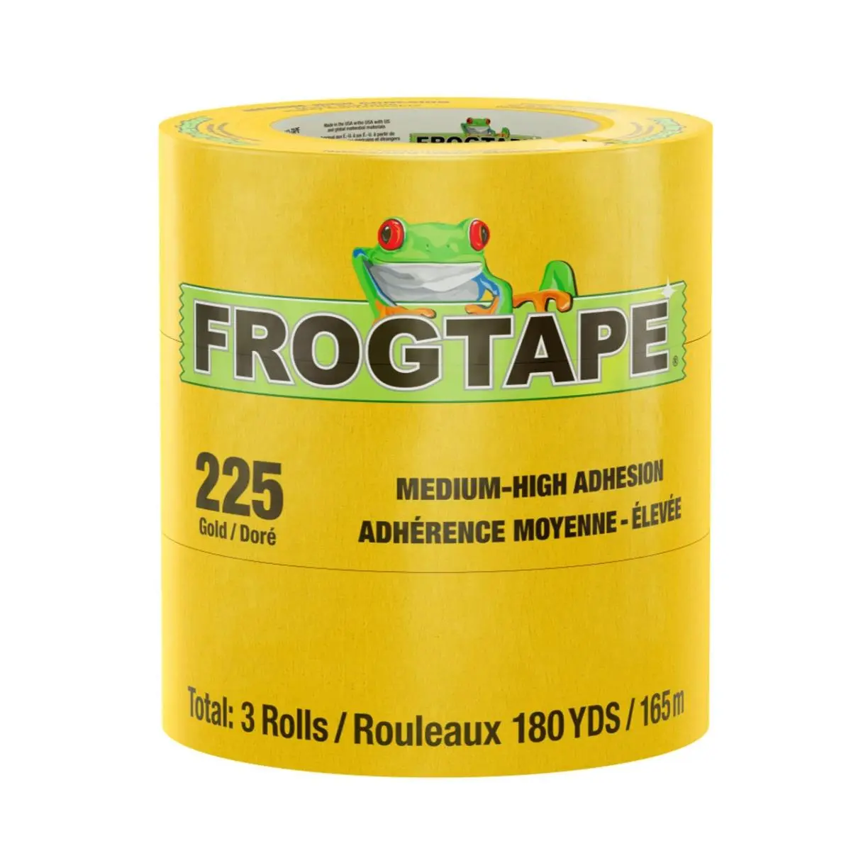 SHURTAPE 212 MAIN Self Adhesive Crepe Backing Industrial Masking Tape (CP 225 Yellow, 105323) - 2.83 inches W x 55m L, Waterproof, Chrome/Plastic Compatible, Antifouling Bottom Paints Compatible, Strong Metal Adhesion, Multi-Surface Fit, Set of 2