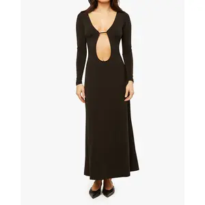 Long Sleeve Cutout Maxi Dress