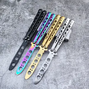 2-Pack Safe Balisong Trainer| Unsharpened Butterfly fly Knife for Beginner