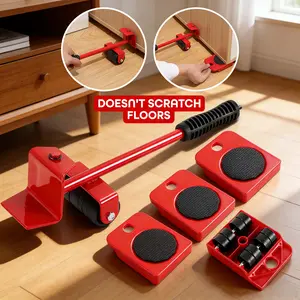 Furniture Mover and Lifter Set with 360° Wheels, 600 Lbs Capacity Heavy-Item Dolly for Furniture Moving, Peel-and-Stick Flooring Installation | TikTokShopSpringGlowUp