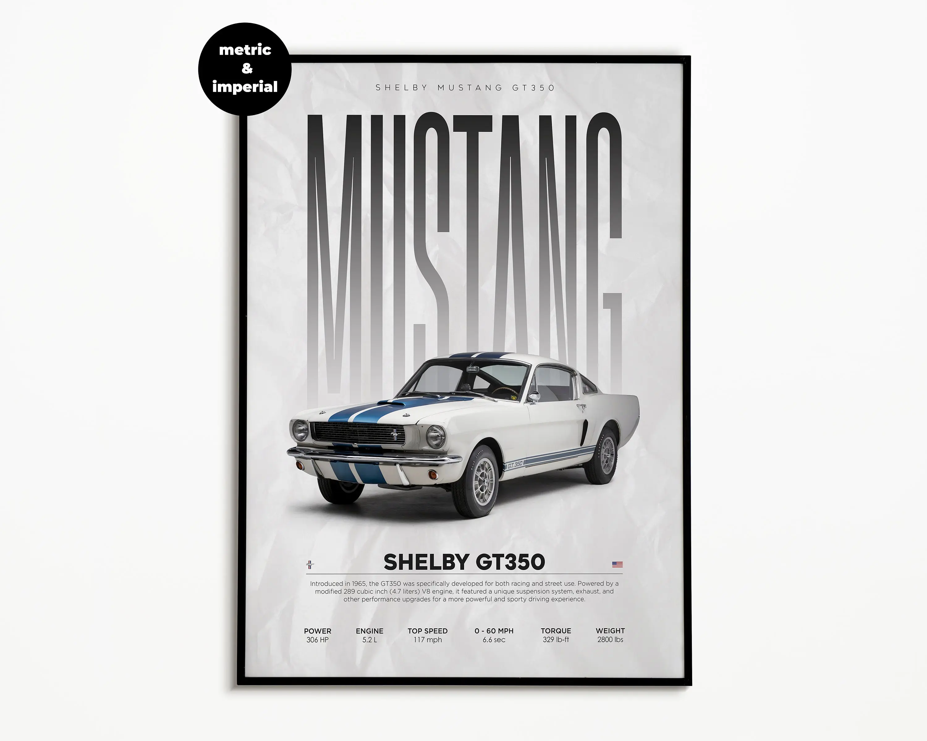 Shelby Mustang Poster unframed  | Shelby Poster unframed  | | Hyper Car Poster unframed  | Super Car Print | Art Print | Poster unframed  | Home Decor | Wall Decor