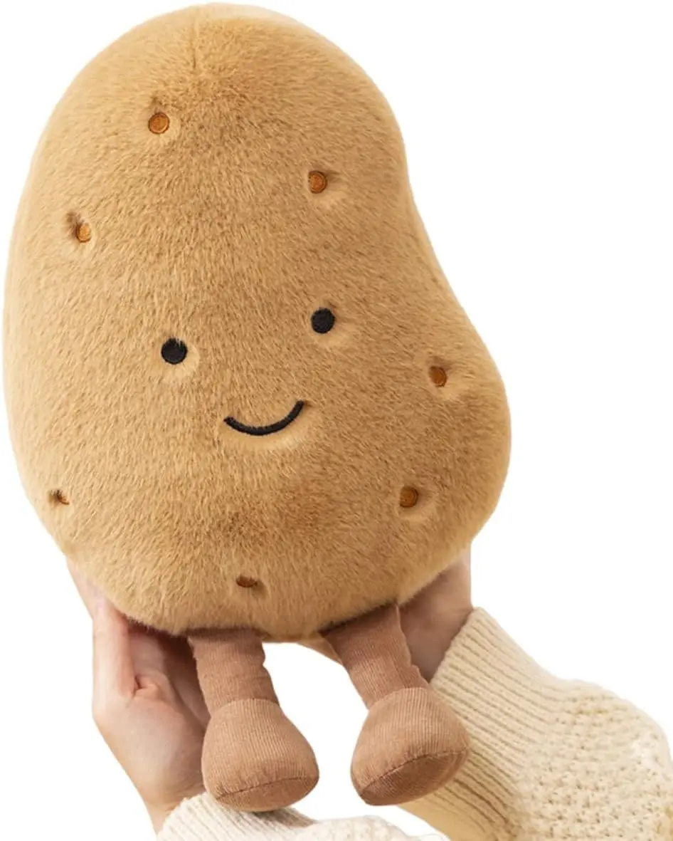 Large Potato Stuffed Animal 10.23'' Kawaii Potato Plush Food Pillow Toy Soft Home Decor Birthday Gift for Boys and Girls