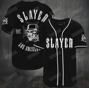 Slayer Rock Band Music Lover 3D Printed Baseball Jersey S-5XL, Fun Graphics, Classic Styles, Never Go Out of Fashion – FASTSHIPPING