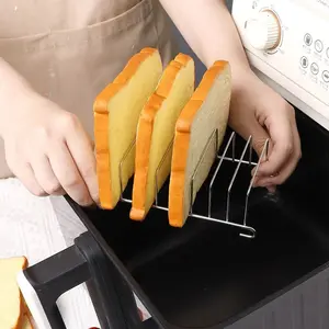 Stainless Steel Toast Rack Air Fryer Grill Skewer Accessories Multi Functional Kitchen BBQ Rack Electric Fryer Bread Stand