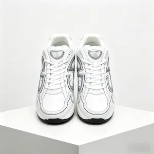 Stylish All Black Casual Sneakers with White Line Design for Commute & Outdoor Activities