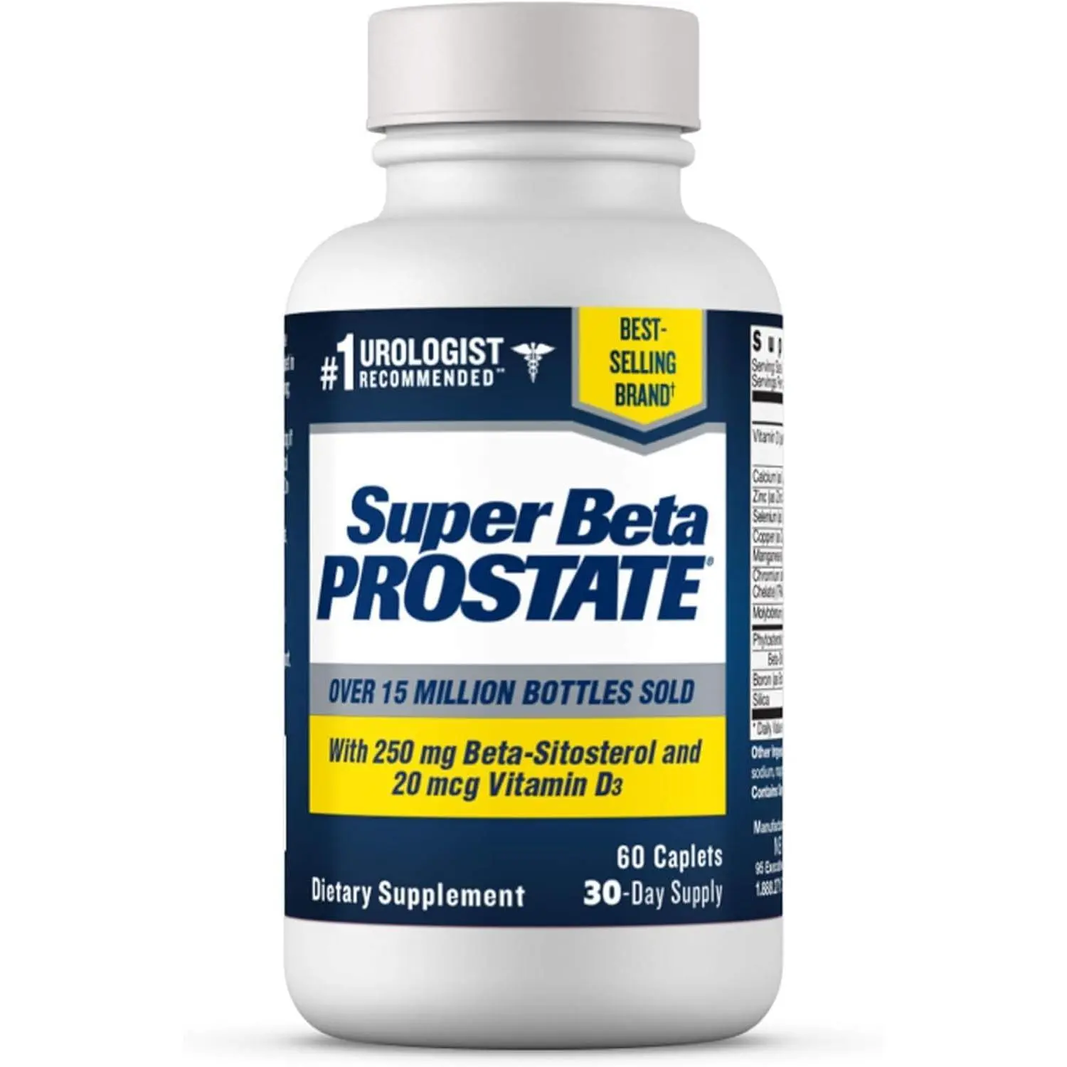 SUPER BETA PROSTATE - Prostate Health Supplements for Men, 60ct | Reduce Bathroom Trips, Promote Sleep, Better Bladder Emptying & Healthy Prostate