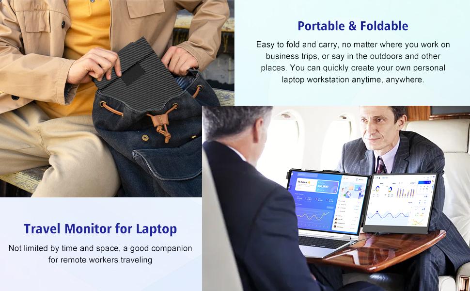 KEFEYA Laptop Screen Extender 14", FHD 1080P IPS Laptop Monitor Extender Dual Screen, Portable Monitor for Laptops 13-17" with USB-C/HDMI Port, Plug n Play for Windows/Mac/Android/Switch/PS5 KEFEYA Laptop Screen Extender 14", FHD 1080P IPS Laptop Monitor Extender Dual Screen, Portable Monitor for Laptops 13-17" with USB-C/HDMI Port, Plug n Play for Windows/Mac/Android/Switch/PS5