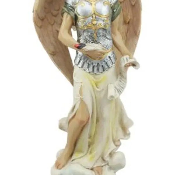 Ebros Catholic Church Archangel Saint Gabriel Statue 12.25" Tall Angel Messenger of God Holding The Scroll Revelation of Gabriel Decorative Figurine