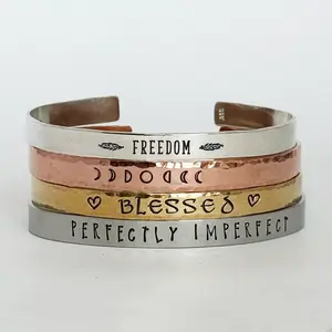 Cuff Bracelet, Choose Your Word, name, or quote, hand-stamped, personalize, grad, sorority, sisterhood