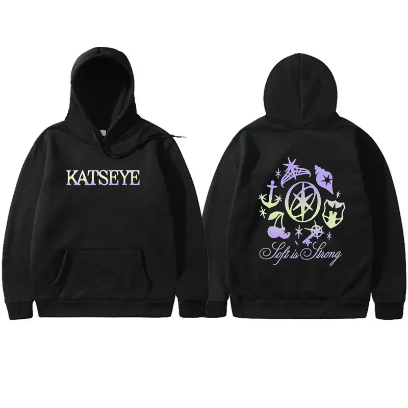 Katseye 2025 Tour Unisex Hoodies - Oversize Loose Fit Longsleeves Pullover Clothes, Casual Sweatshirt with Novelty Graphic Print
