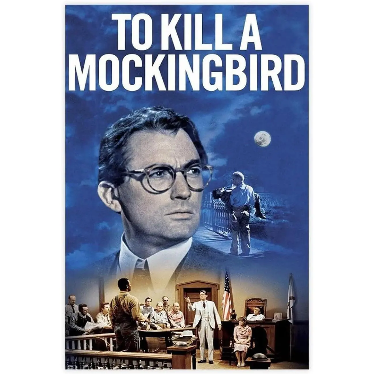 American Classic Movie 'To Kill a Mockingbird' Unframed Frame-Style Canvas Wall Print - 16x24in (40x60cm) Multi-Size New Condition Wall Decor, Bedroom Office Home Decor Gift, As the Image Shows, 16X24inch
