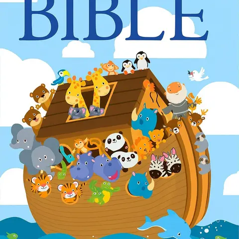 Child's First Bible - Illustrated Beginner Book with Old Testament & New Testament Stories (Creation, Noah's Ark, David & Goliath), Gentle Tone, Kindness Themes, Colorful Art, Nurturing Learning Bedtime Reading Gift for Young Readers (1 Book)