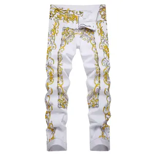 Men's printed jeans, slim-fit jeans, and trendy jeans with a unique style