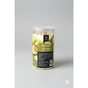 Sầu riêng sấy giòn  Khóm Store, Khom Store organic crispy dried durian, pure sugar-free dried fruit jar  160g