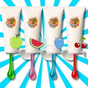 Ooey Gooey Tubes Liquid Candy Ooze Sweet & Sour Flavors Gummy Candy & Dessert Topper Blue Raspberry - Green Apple - Watermelon - Cherry