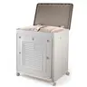 130L Extra Large Living Room Storage Organizer, Collapsible Sturdy Chest with Lids and Wheels,Storage Bin for Boys, Girls, Nursery, Playroom