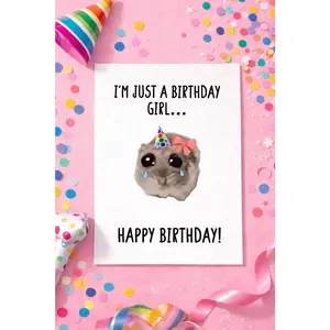 [SALE UP TO 50% + FREE SHIP] Sad Hamster Birthday Card Humorous Viral Meme