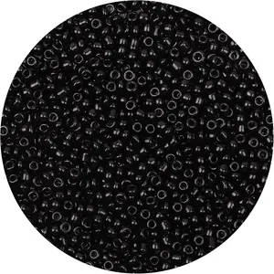 2000 count Glass Seed Beads Bulk,4mm 6/0 Craft Seed Beads Small Pony Beads for DIY Craft Project Bracelet Necklace  Making - Black Color  Beads Spacer Beads with Tweezers