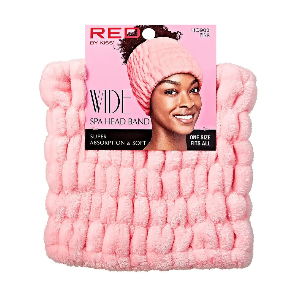 RED Wide Spa Headband Pink RED Wide Spa Headband Pink