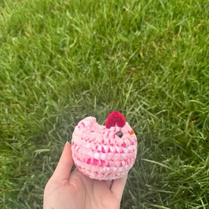 Handmade Crochet Pink Sorbet Chicken