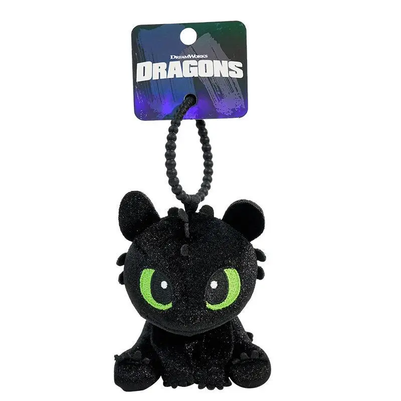 Cute Toothless Plush Keychain How to Train Your Dragon Fluffy Doll Keyring Kawaii Backpack Pendant Accessories