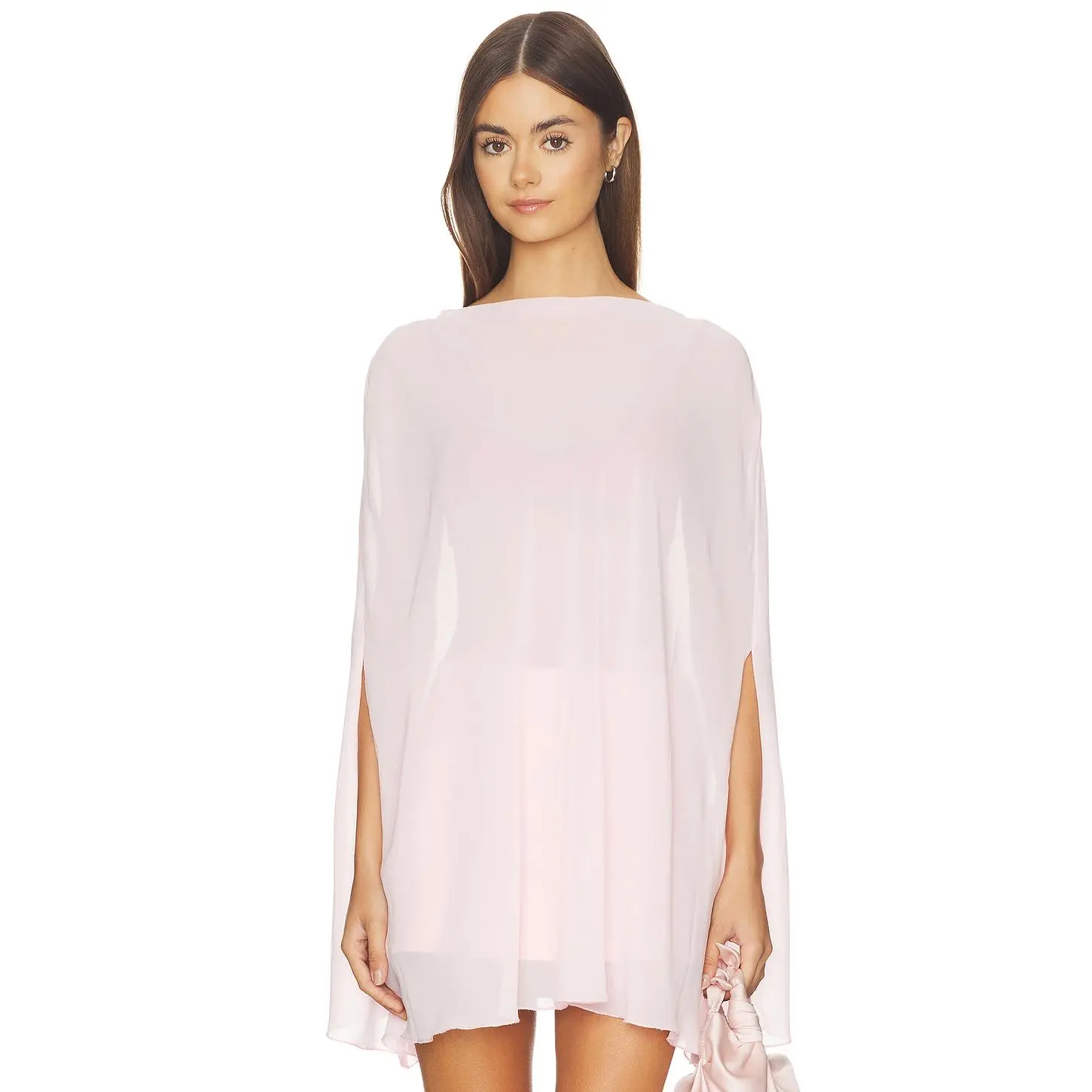 LIONESS Aura Poncho in Bubblegum Pink