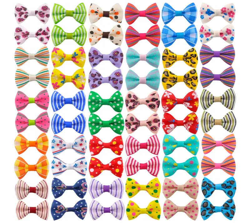 Dog Hair Bows Small Puppy Clips for Pet Grooming Accessories Doggy Gifts 60Pcs (30 Pairs)