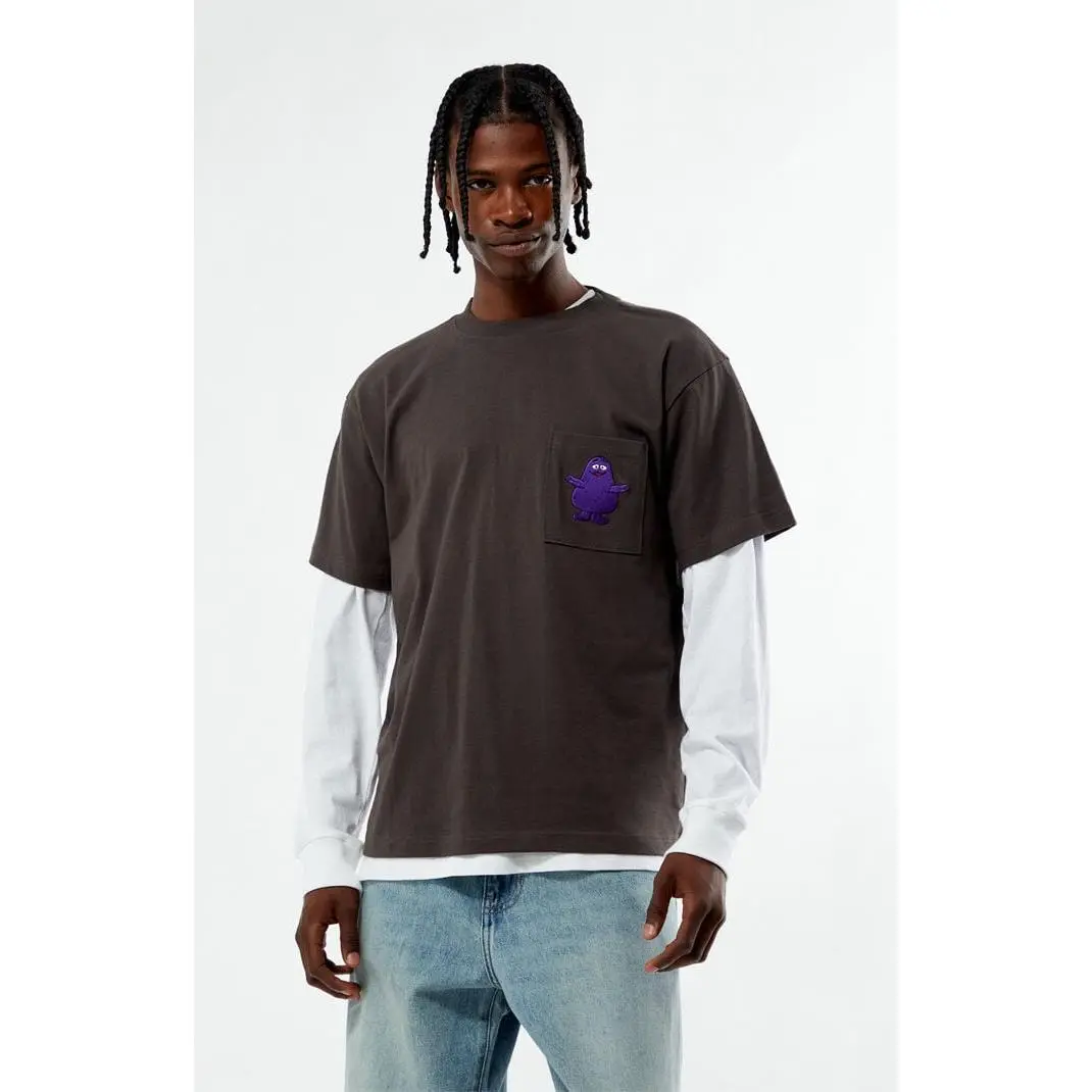 McDonaldland Men's Grimace Birthday Pocket T-Shirt - Multicolor