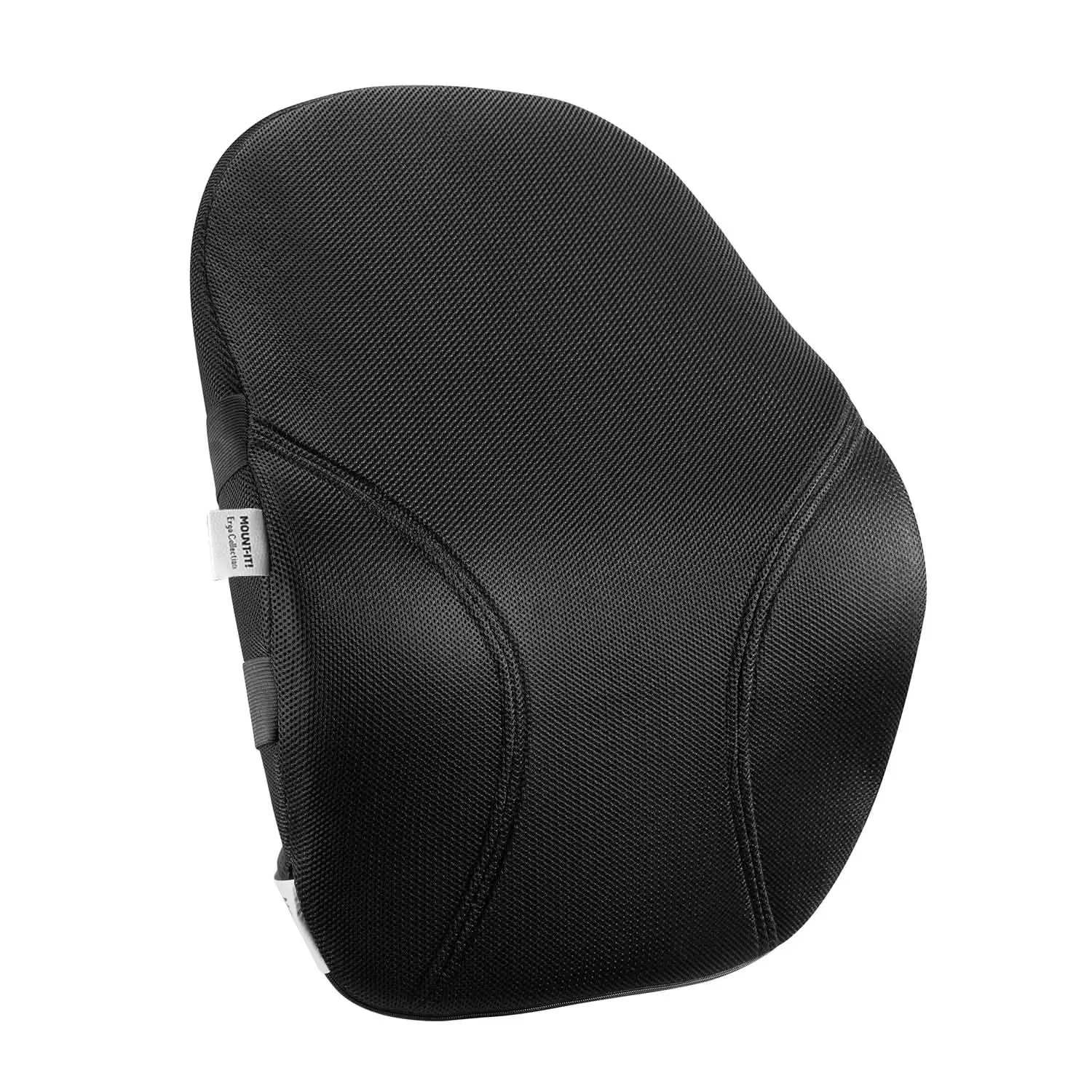 Mount-It! Ergonomic Back Support Seat Cushion with Adjustable Straps, Filling for Office Desk Chair, Home Use & Low Back Pain Relief, Breathable Mesh