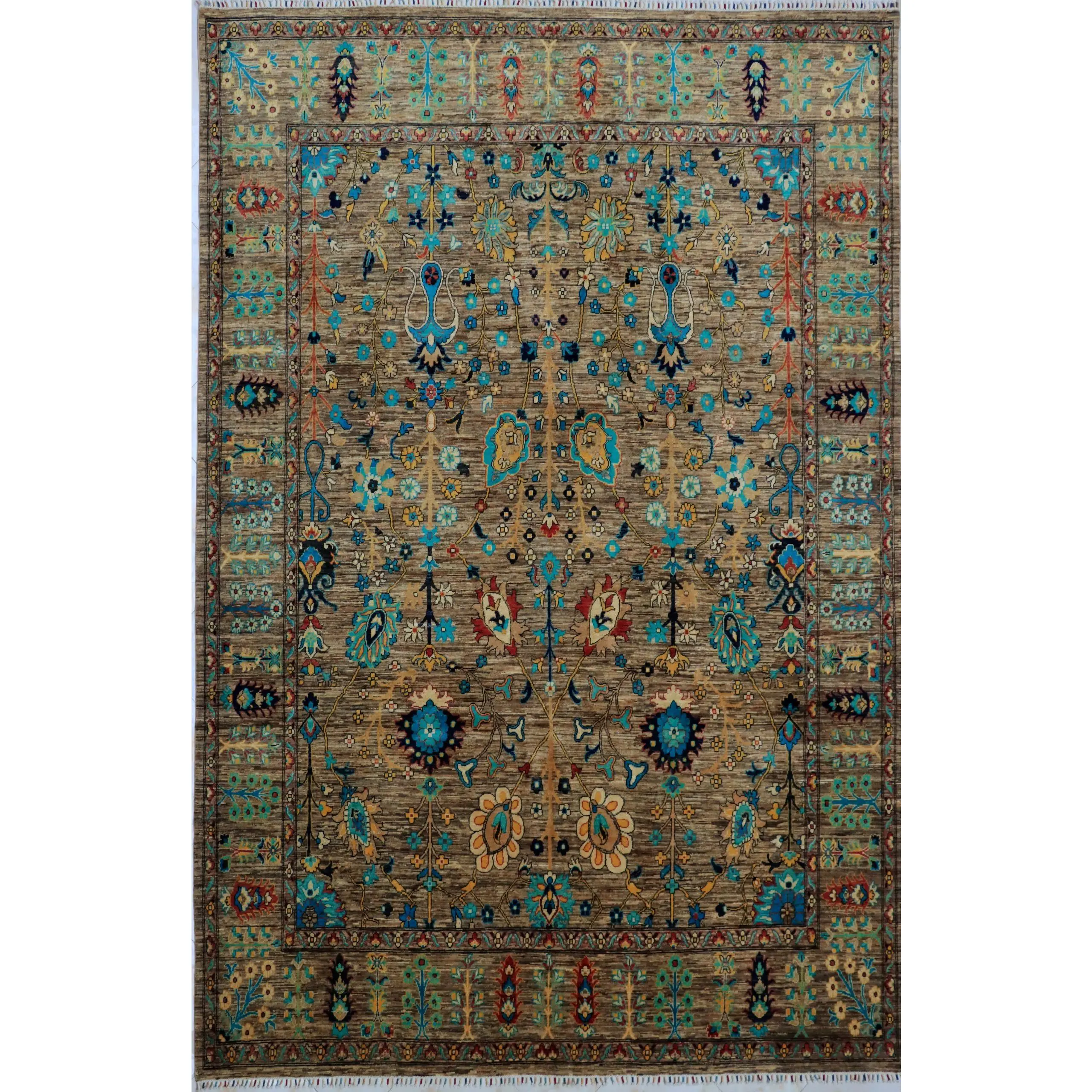 Karakul Garden – Handwoven Afghan Wool Rug (10x13 ft)