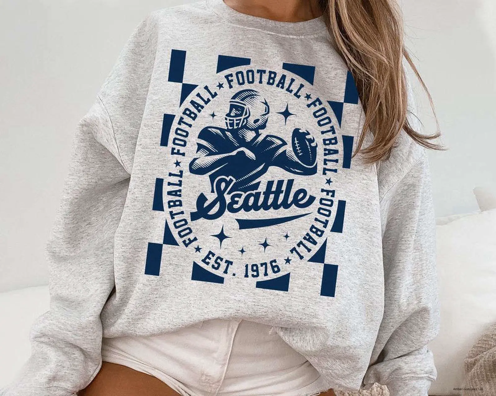 Seattle Football Crewneck Sweatshirt / T-Shirt, Seahawk Sweatshirt, Vintage Style Seattle Football T-Shirt, Seattle Fans Gift