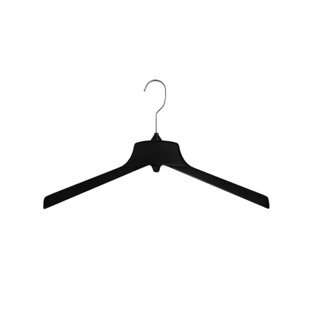 Long Plastic Hangers with Swivel Hooks Black 15" (Pack of 25)