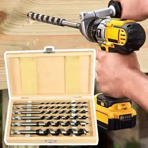 6pcs Woodworking Drill Bit Set, 6pcs Brad Point Drill Bits, Wood Drilling Tools Kit, Auger Drill Bits