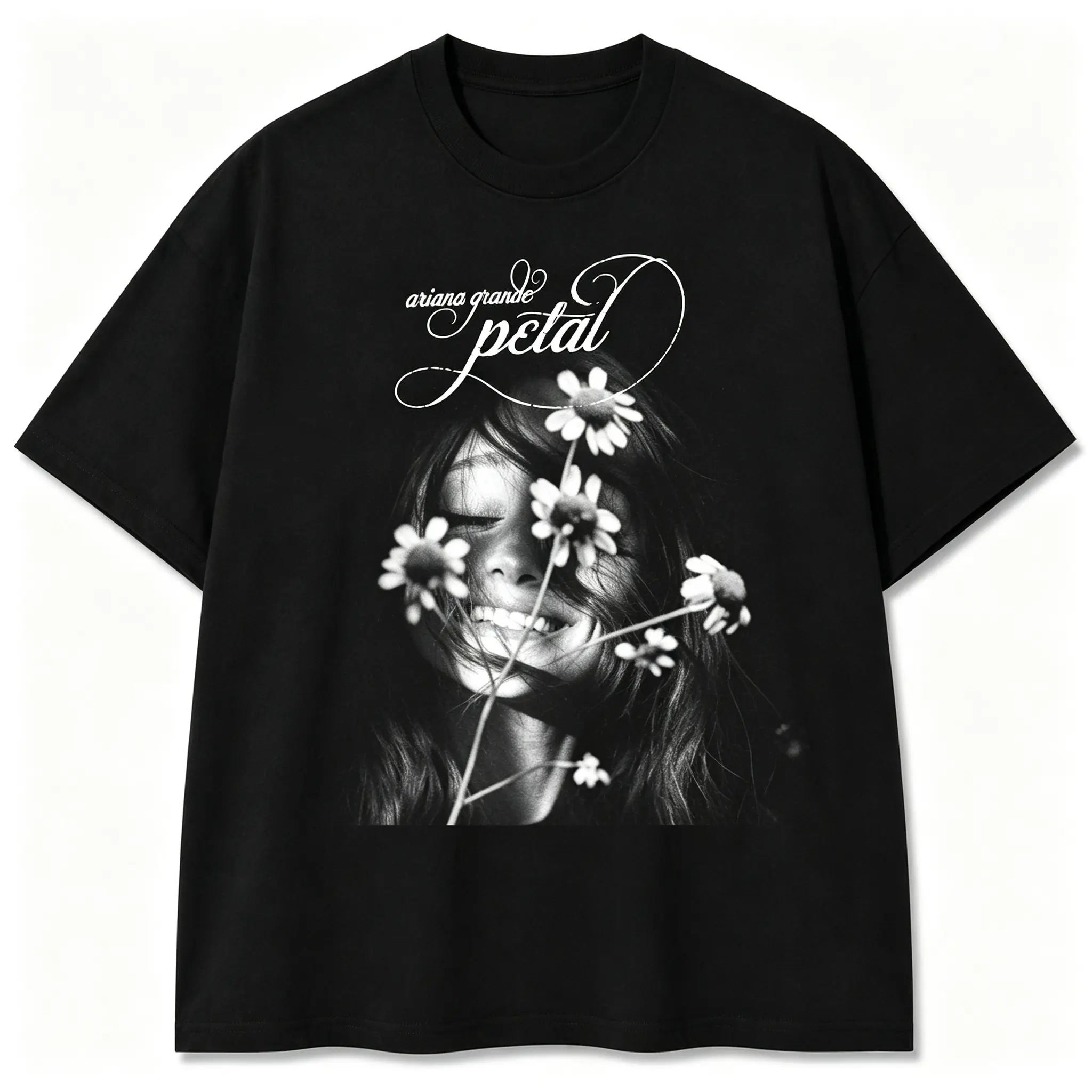 Ariana Petal Graphic T-Shirt – 100% Ring-Spun Cotton, Soft Touch, Classic Crewneck