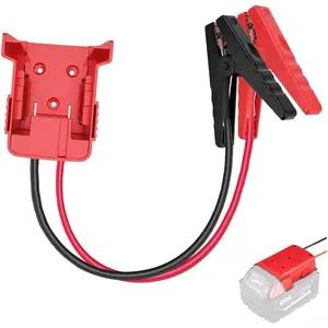 Cable Jumper Alligator Clips for M18 18V Battery, Silicone Wire 8AWG 1.3 Feet Car Starter Cable for Starting Tool Battery, Temperature Resistant 392℉ 200℃