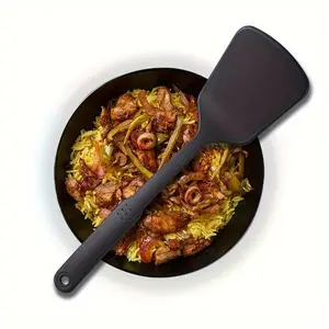 High Temperature Resistant Nylon Cooking Spoon Spatula Heat Resistant Spatula Utensils Dense Stem Soup Spoon Spatula for Meat, Kitchenware, Kitchen Accessories