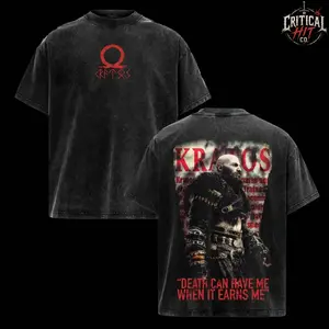 God of War Ragnarök Kratos Vintage Washed Oversized T-Shirt, Ghost of Sparta Nordic Warrior Graphic Tee, Heavyweight Cotton Mythology Gamer Streetwear, Double Sided PS5 Game Fan Shirt, Retro Action Adventure Merch Gift
