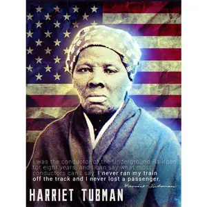 Harriet Tubman Poster Underground Railroad Classroom Quote (18"x24")