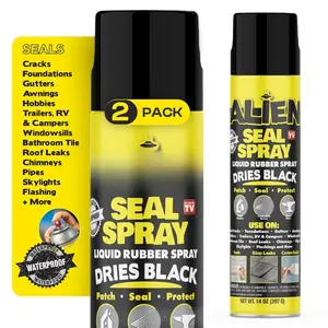 Liquid Sealant  2 Pack,  Liquid Rubber  Prevents Patches and Seals Leaks, Protects Surfaces, Works   Materials, Long Lasting, Dries Black