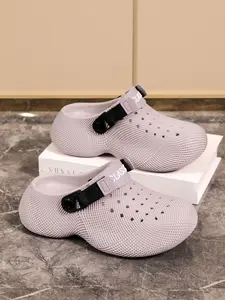 3D Printed Texture Fashion Garden Shoes, Unisex Eva Sandals, Adjustable Buckle, Quick-Dry, Comfortable, All-Seasons, Indoor/outdoor