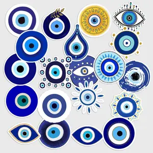 Sticker Pack 20 Turkish Evil Eye Vinyl Sticker, Protective Symbol Art, Waterproof Decal