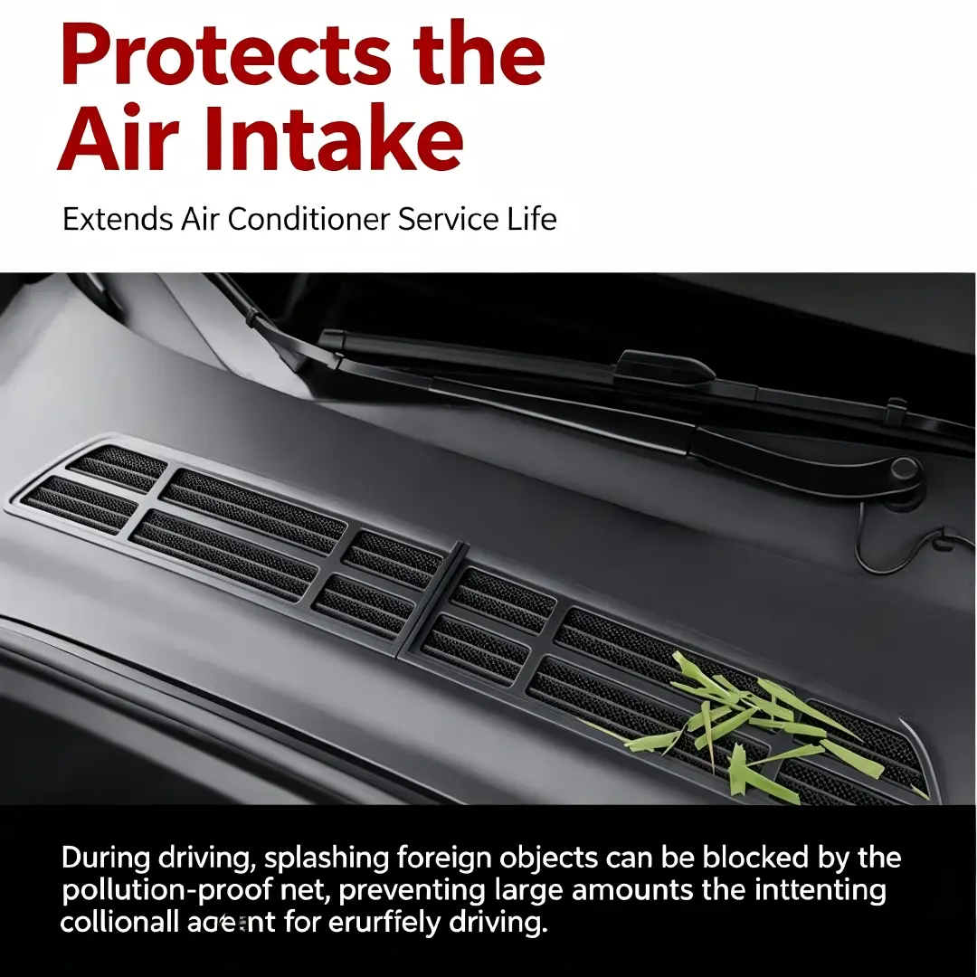 Air Intake Vent Protector Cover For Tesla Model Y, Cabin Air Inlet Grille Guard Insect Debris Leaf Filter Net, Clip-On No Drilling Easy Install Car Air Conditioning Protection Accessories