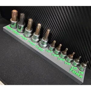 Magnetic Torx Socket Organizer – Fits Stanley 11Pc Set 89-420 | 3D Printed Holder | 1/4 & 3/8 Drive Toolbox Storage