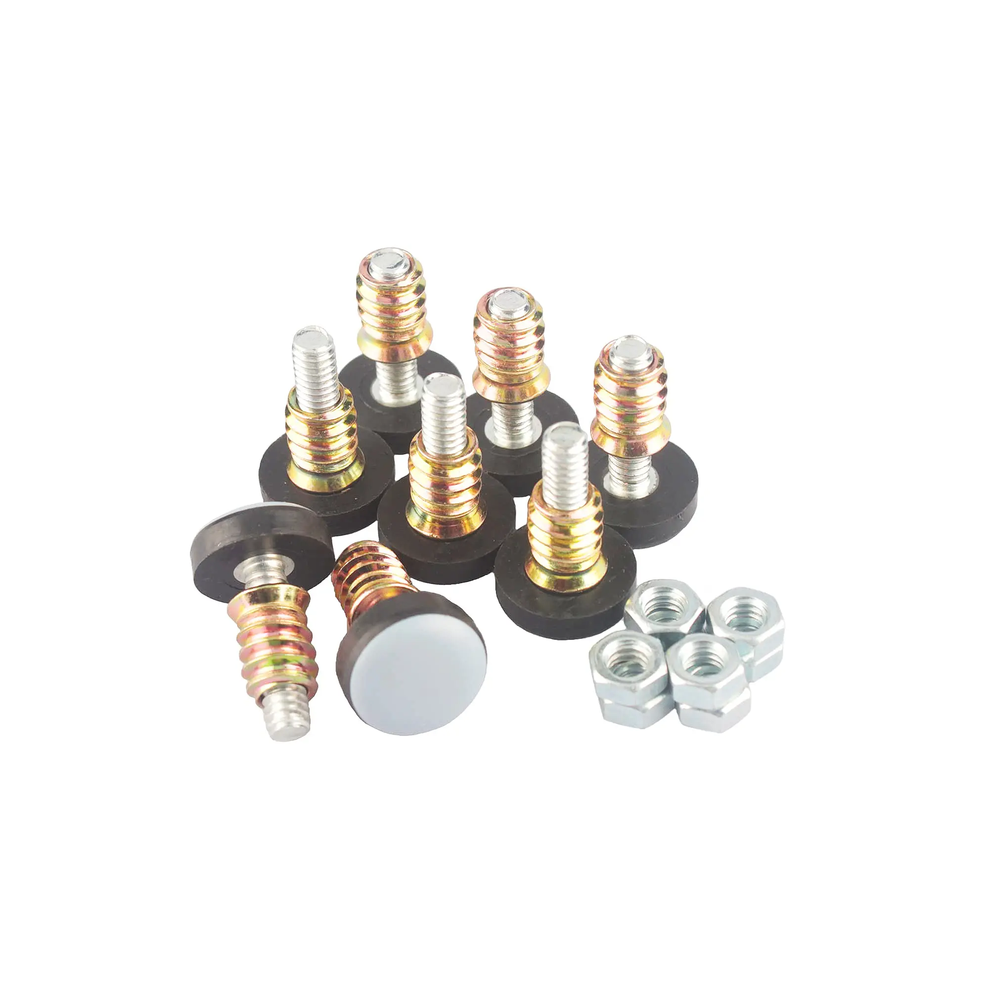 8 Pack Furniture Levelers with PTFE Teflon Base – 1/4-20 Threaded Shank Adjustable Leveling Feet for Table, Chair, Sofa & Cabinet – Floor Protection & Easy Installation (20mm Base), 200 Pounds Per Leg, Antirust Plating