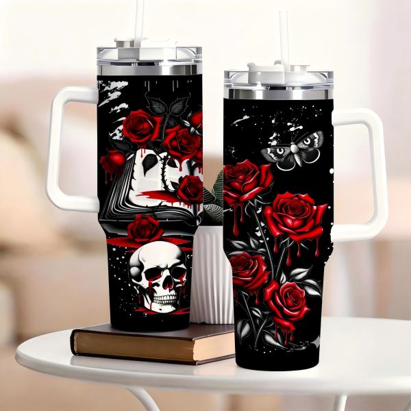 Romantasy Books Tumbler 40oz Dark Romance 40oz Tumbler, Gothic Fantasy Book Tumbler 40oz
