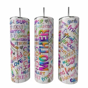 Mom Mother 20oz skinny Tumbler Drinkware Insulated Lid Coffee Portable