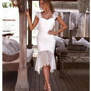 Lace Midi Mermaid Style Dress - Vestido Estilo Sirena Midi De Encaje
