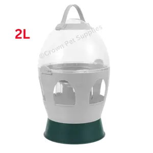 Automatic Drinker 2 Liter Clear Top Water Feeder For Birds, Pigeon, and Poultry